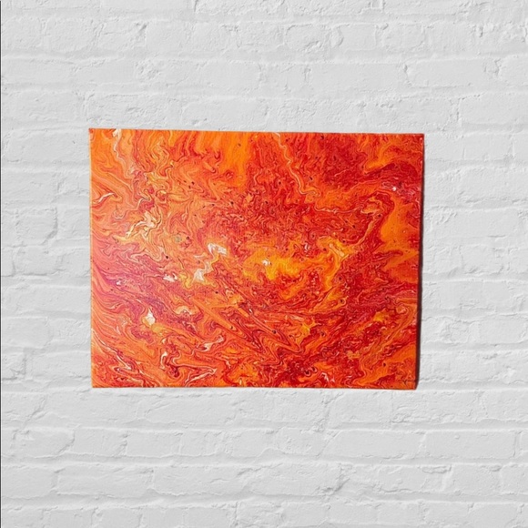 Handmade Abstract Warm Colored Painting - Picture 1 of 2